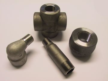 Forged carbon steel pipe fittings for high pressure applications in gas, oil nuclear and power generation.