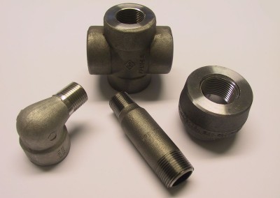 Vast range of forged carbon steel fittings supplied by Midland Fitings Ltd and manufactured by Delcorte SA